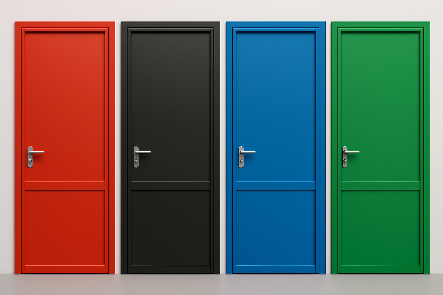 Puertas de colores